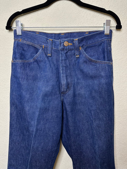 70’s Wrangler Indigo Reverse Twill No Fault Denim Boot Flare Jeans (2/4)