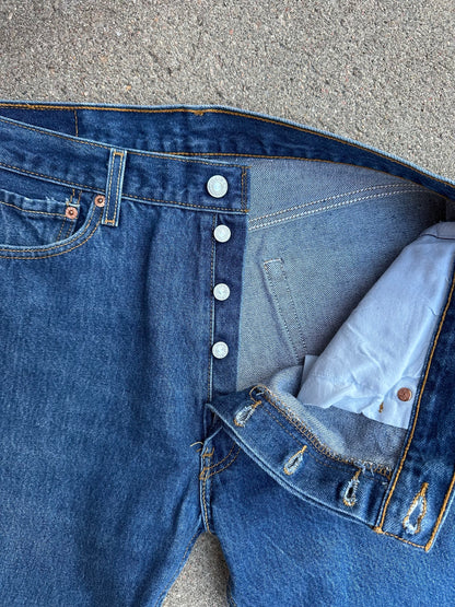 Y2K Levi’s 501xx STF Raw Dark Wash Denim Jeans (Men’s 34x30 / Women’s 32)