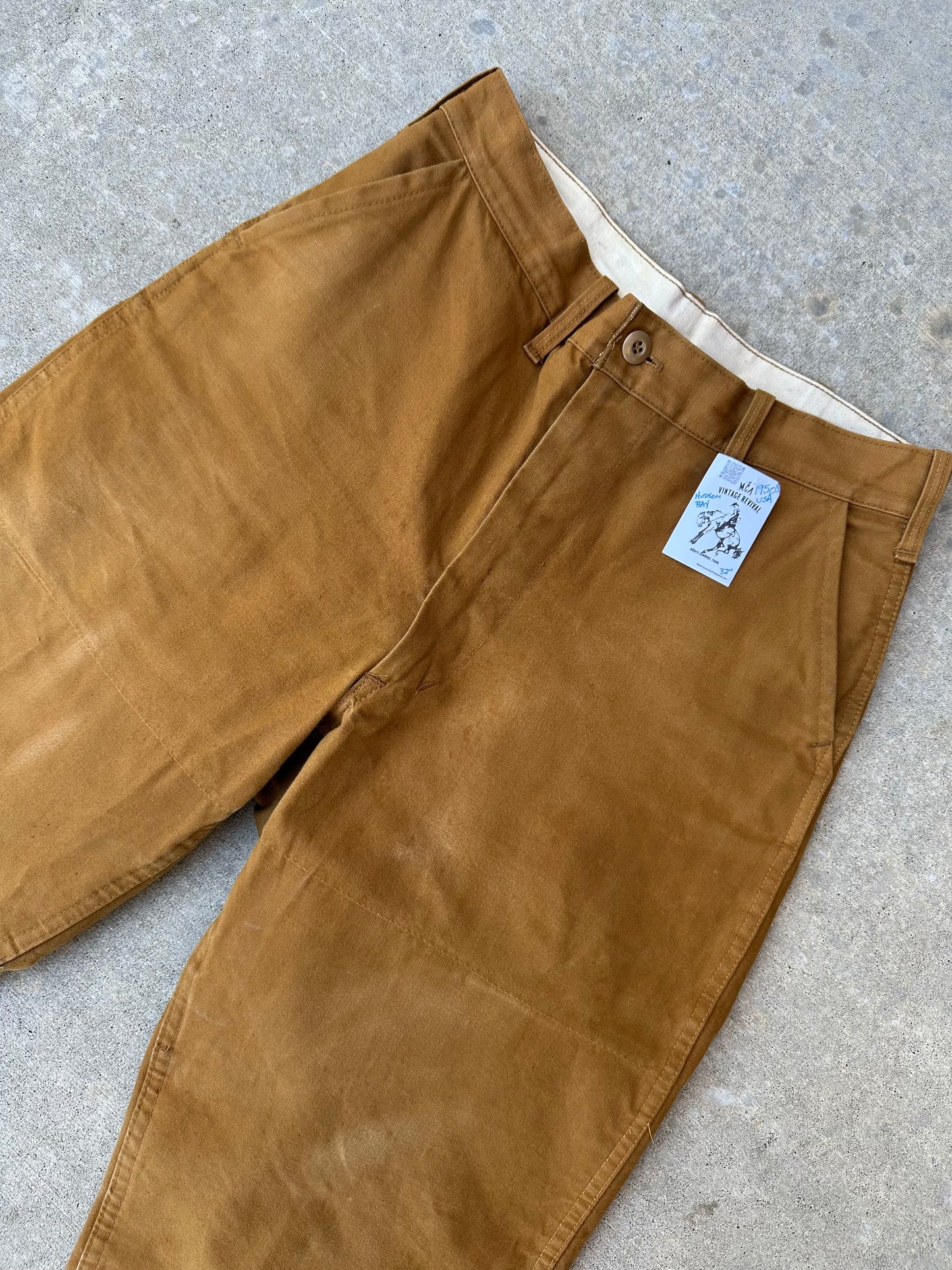 50’s Herter’s Hudson Bay Duck Cloth Outdoor Lined Trousers (32x31)