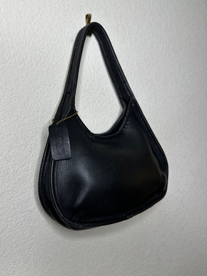 90’s COACH Black Leather Ergo Mini Satchel Bag USA