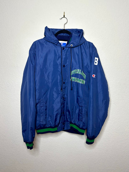 80’s CHAMPION Hooded Insulated Bomber Jacket (Unisex L)