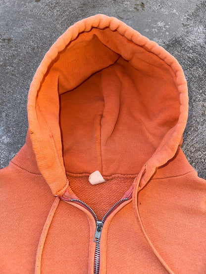 50’s Springfoot Zip-Up 100% Cotton Split Pocket Double Hood Sweatshirt (Unisex M)