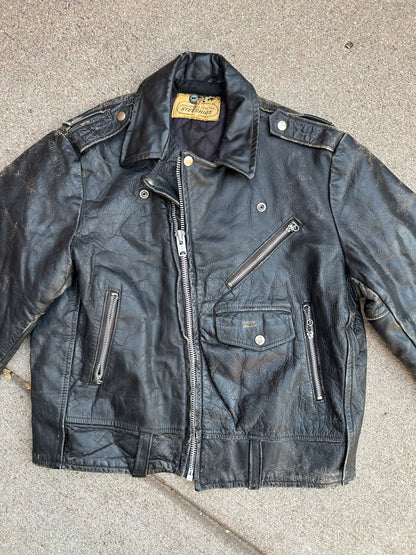 50’s Genuine Steerhide Leather Biker Jacket (Unisex 40/M)