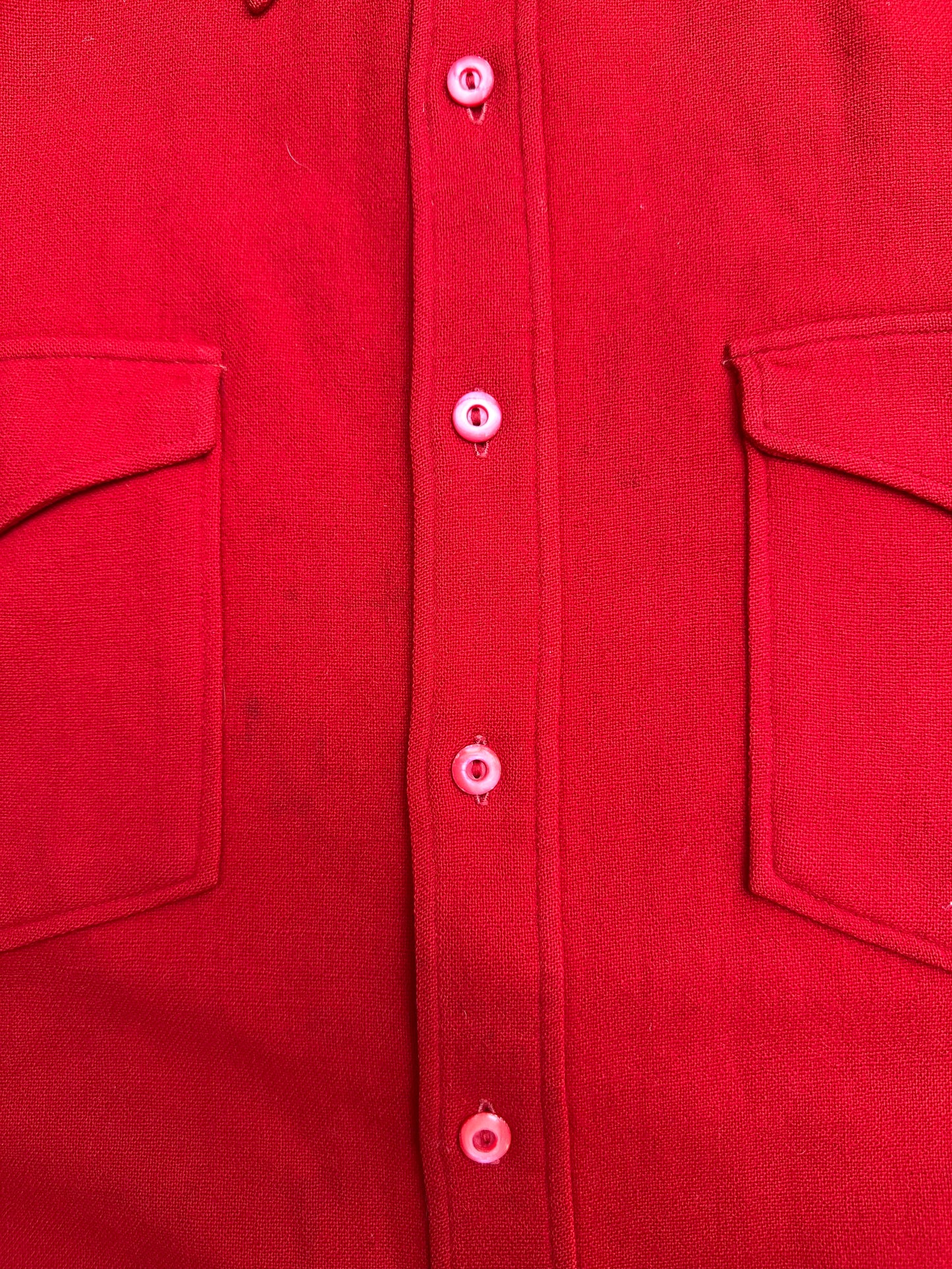 50’s Pendleton Wool Solid Red Western Shirt (Unisex L)