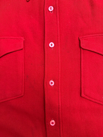 50’s Pendleton Wool Solid Red Western Shirt (Unisex L)