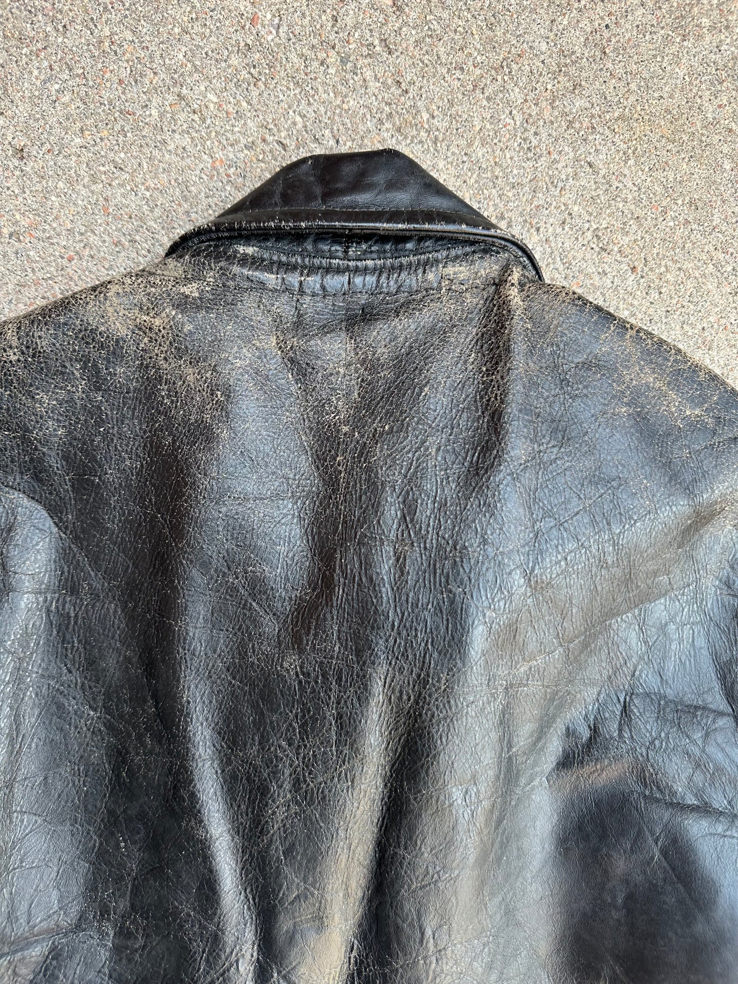 50’s Genuine Steerhide Leather Biker Jacket (Unisex 40/M)