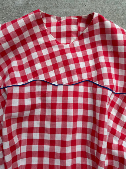 DROPPING SUNDAY: 50’s Handmade Western Gingham Check Dress (XS)