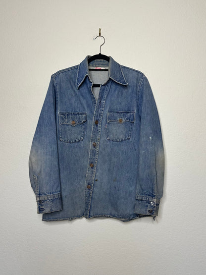 60’s LEVI’S “Big E” White Tab Denim Western Shirt Jacket (Men’s M / Women’s L)