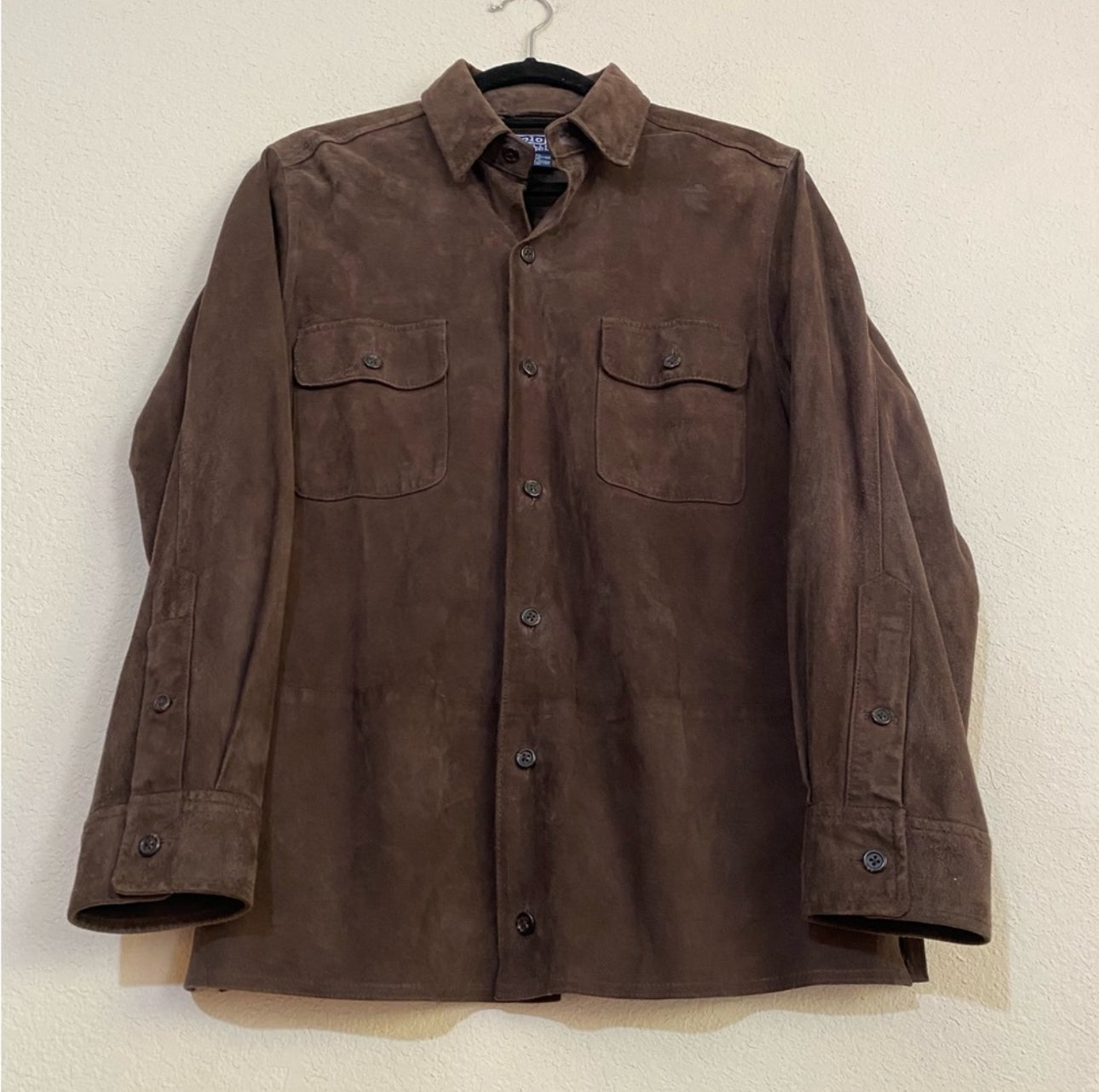 90’s Polo Ralph Lauren Brown Suede Overshirt (Men’s M)