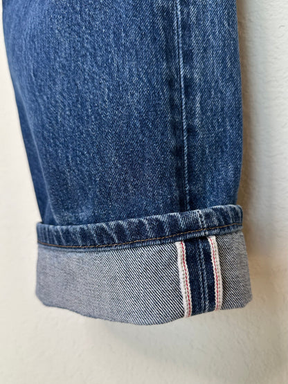 60’s Model - 90’s Vintage LEVI’S Big E 501 Redline Selvedge Jeans USA (33x31.5)