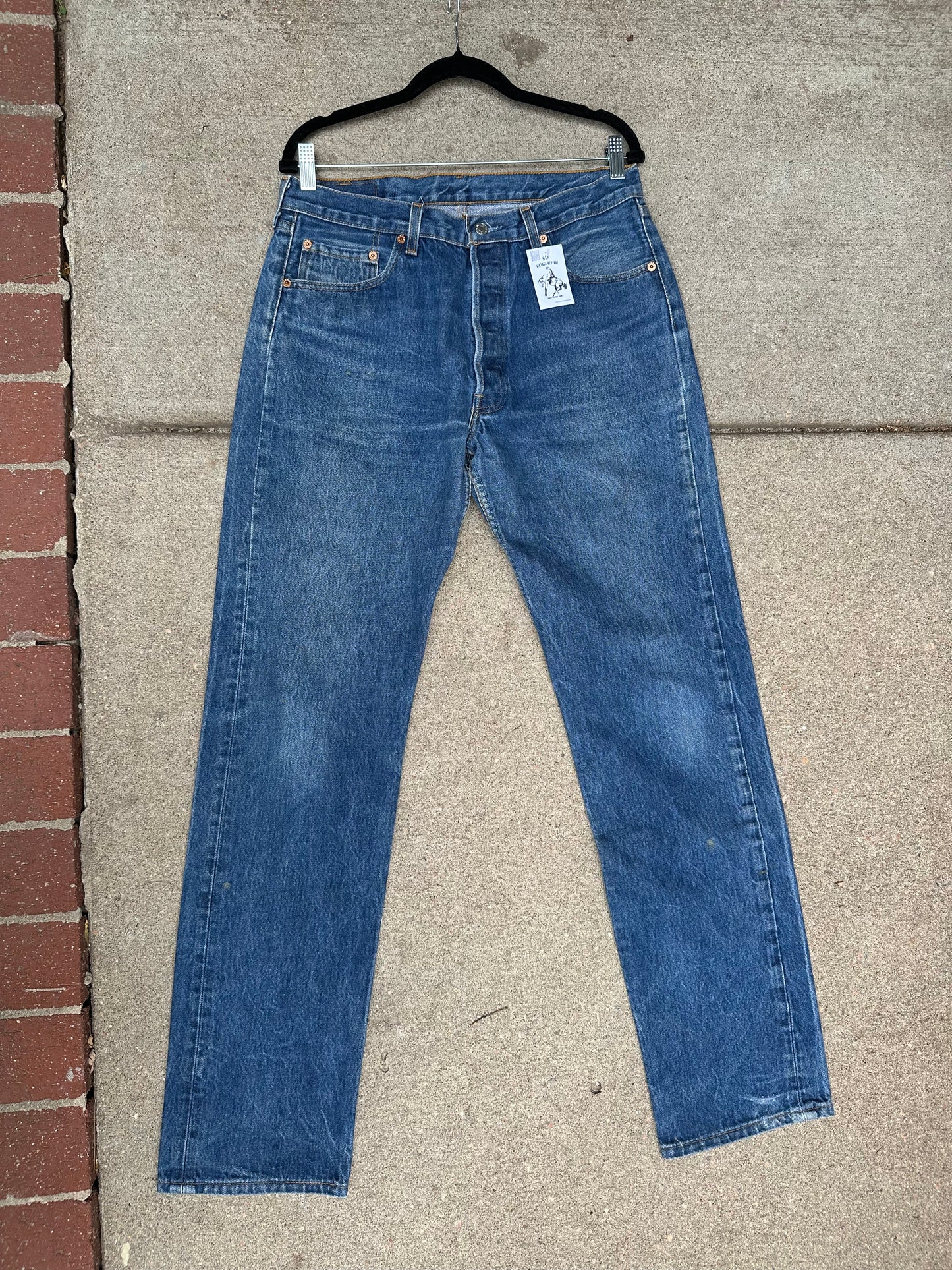 90’s Levi’s 501xx Distressed Jeans (Men’s 34x34 / Women’s 32)