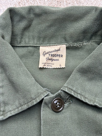 60’s Trooper Fatigues OG-107 Selvedge Cotton Sateen Shirt Type 2 (Unisex L)