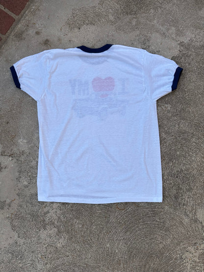 80’s “I Love My Truck” Single Stitch Ringer Tee (Unisex L)
