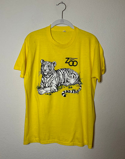 80s Milwaukee County Zoo Single Stitch Tiger Graphic Tee (Unisex M/L)