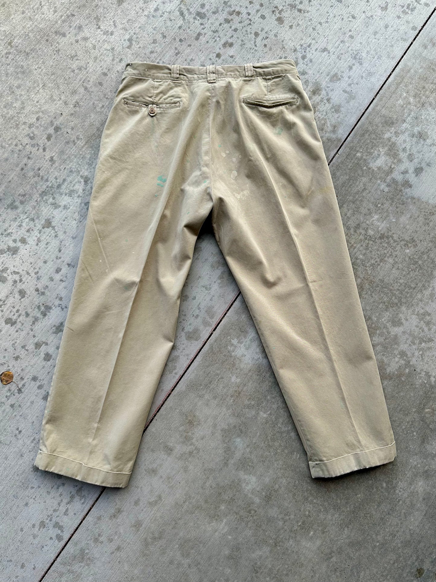 50’s POWR HOUSE Sanforized Vat Dyed Sail Cloth Chinos (Men’s 35x28.5 / Women’s 34)