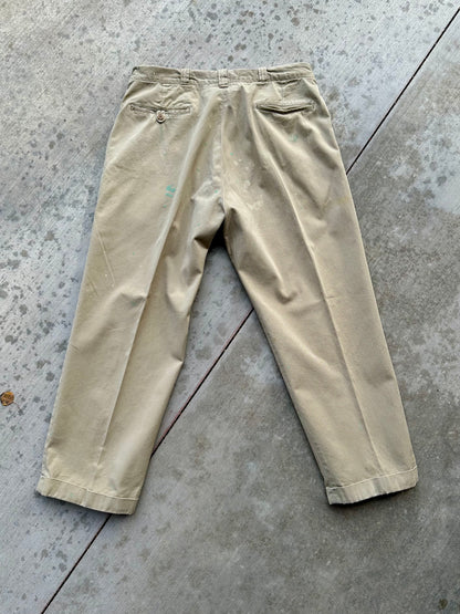 50’s POWR HOUSE Sanforized Vat Dyed Sail Cloth Chinos (Men’s 35x28.5 / Women’s 34)
