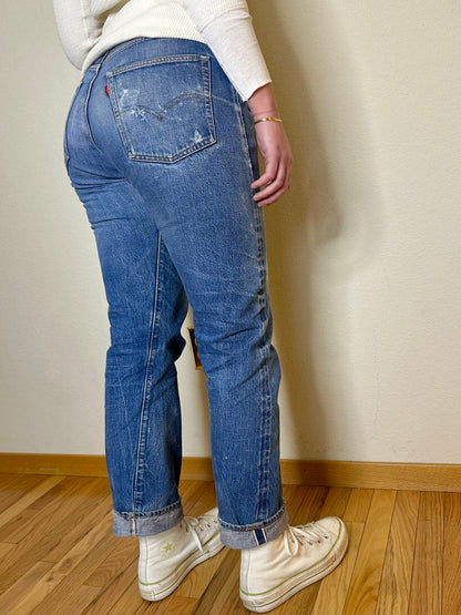 60’s Vintage Levi’s 501 “BIG E” Selvedge Jeans Button #6 USA (34x32)