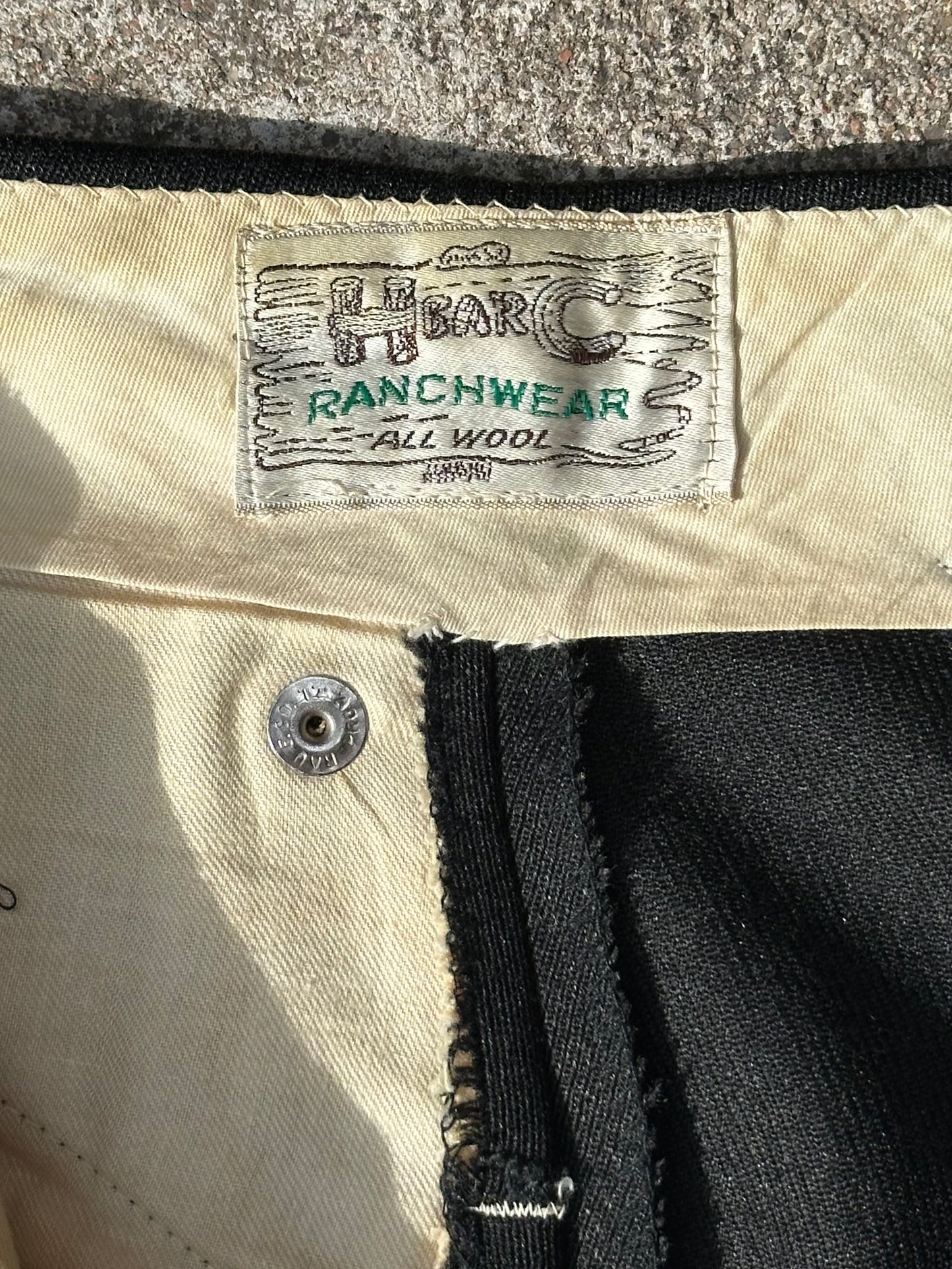 50’s H Bar C Ranchwear Wool Side Zip High-Rise Pants (Women’s 2/4)