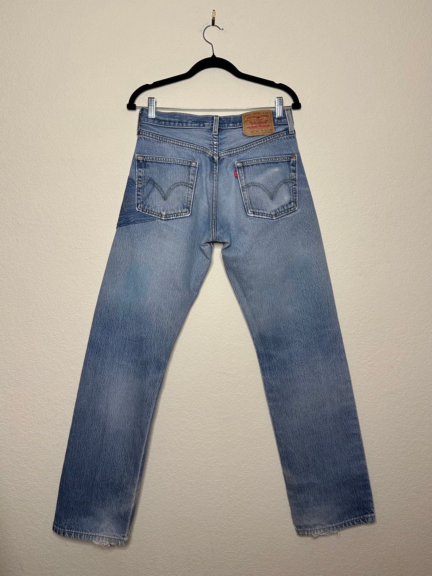 MCA Vintage Revival: Custom 90’s Levi’s 501XX Boro Patchwork Jeans (Modern 4/6)
