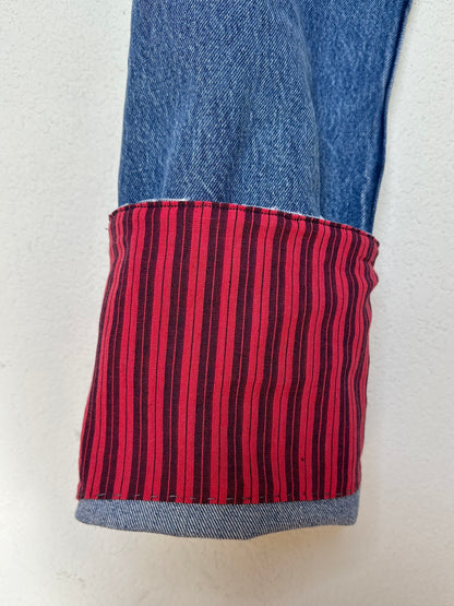 MCA Vintage Revival: 90’s Levi’s 501xx USA Jeans w/ Patchwork Hem Cuff (32x34 / Modern 8/10)