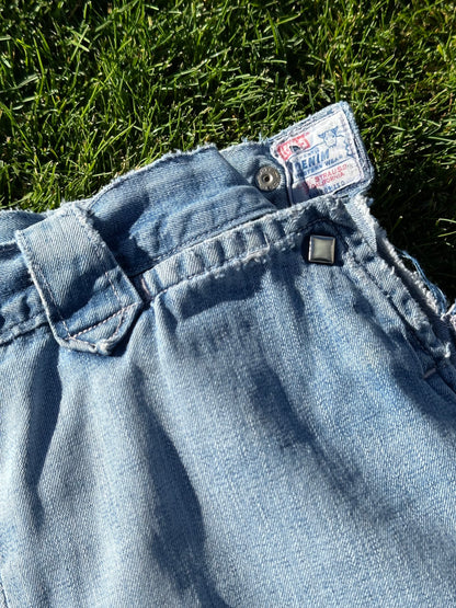 Rare 50’s LEVI’S Big E Western Side Zip Shorthorn Denim Pants (Women’s