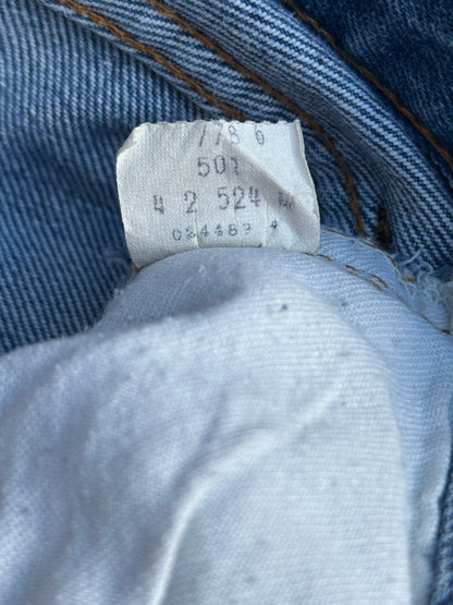 80’s Redline Selvedge Levi’s 501 Jeans (27x32 / Modern 25)