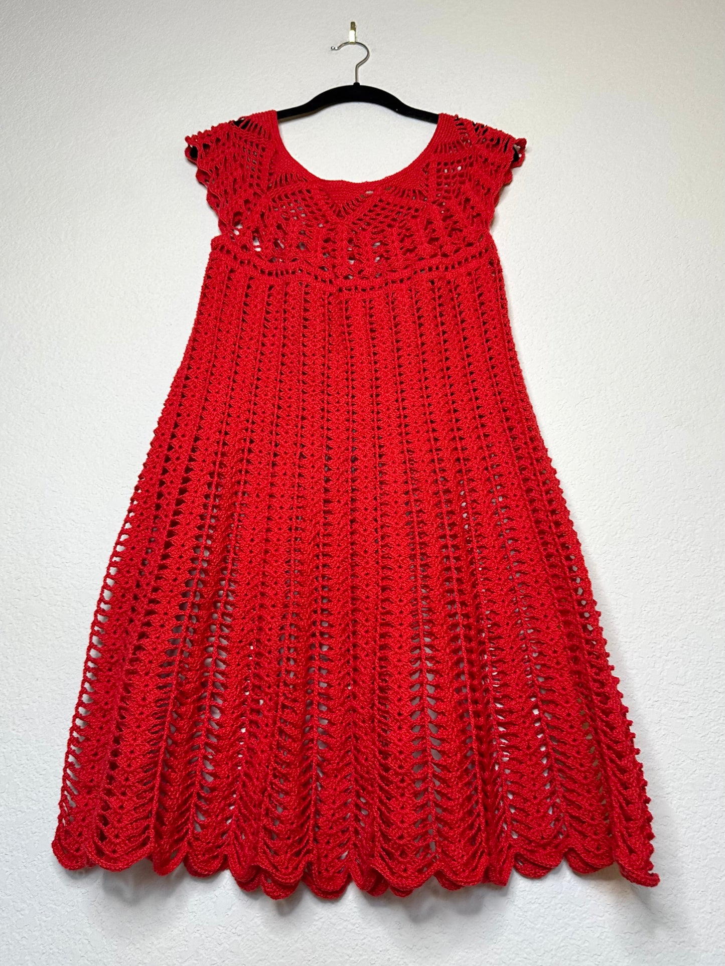 60’s Handmade Crochet Knit Dress (O/S)
