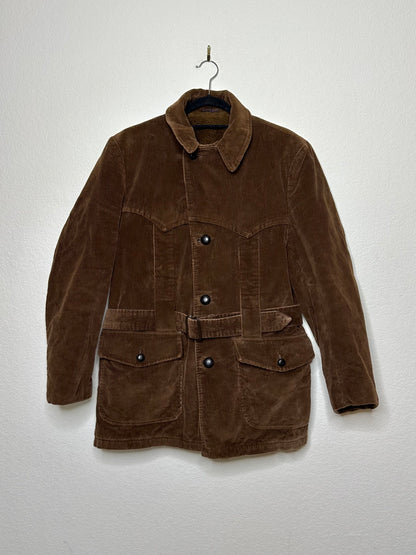 60’s Western Yoked Corduroy Norfolk Hunting Jacket (Unisex M/L)