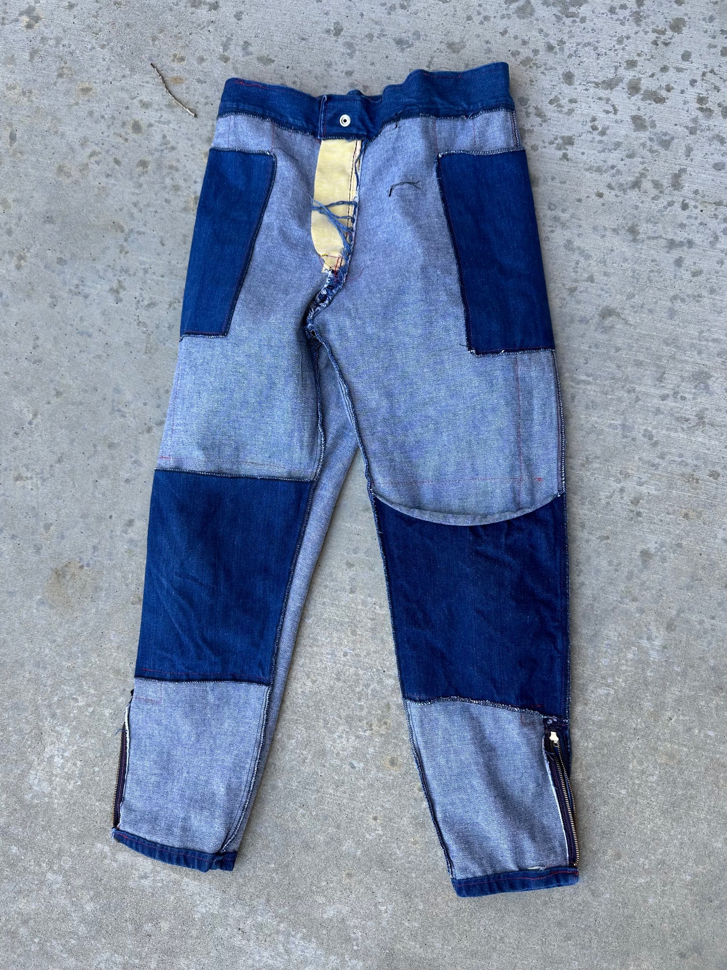 Rare 70’s Handmade Denim Motocross Racing Pants (34x30)
