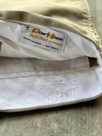 50’s POWR HOUSE Sanforized Vat Dyed Sail Cloth Chinos (Men’s 35x28.5 / Women’s 34)