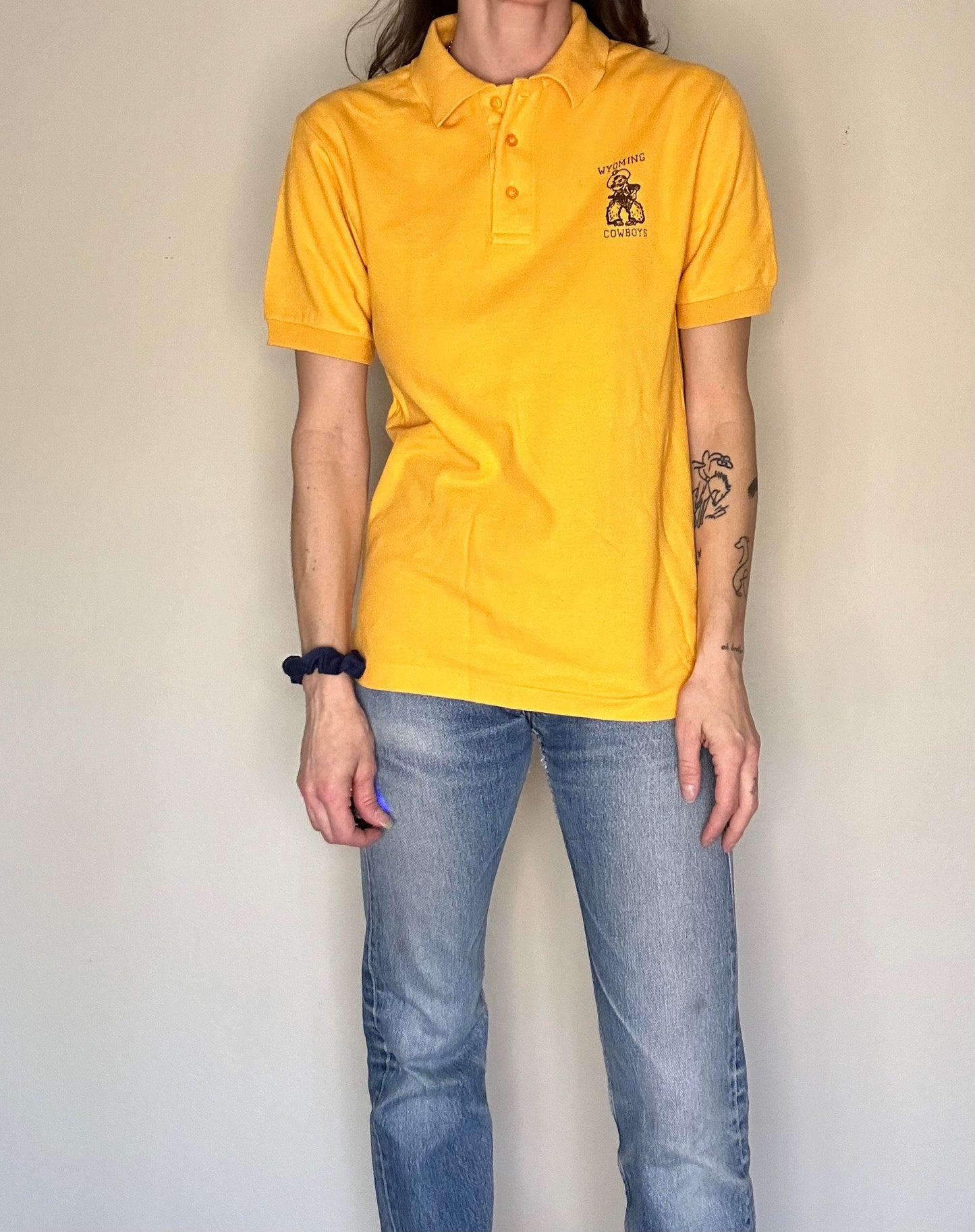 80’s Wyoming Cowboys Polo Shirt (Unisex S)