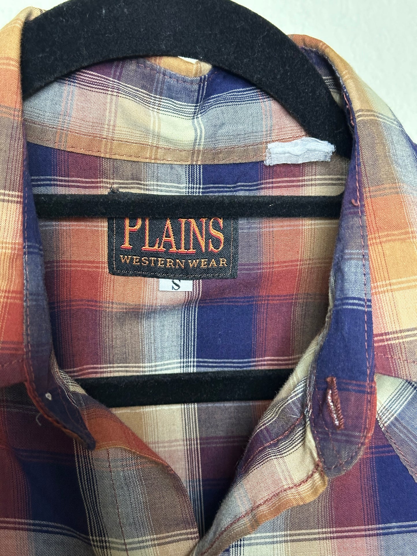 70’s Plains Western Pearl Snap Shirt (Unisex S/M)