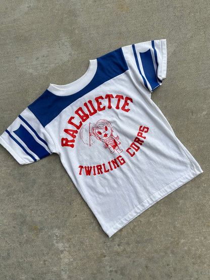 70’s Dodger Sportswear Twirling Corps Single Stitch Baby Tee (Women’s S)