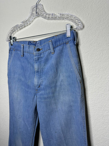 Rare 70’s Levi’s Orange Tab Soft Cotton Bell Flare Denim Trousers (30x29 / Modern 6)