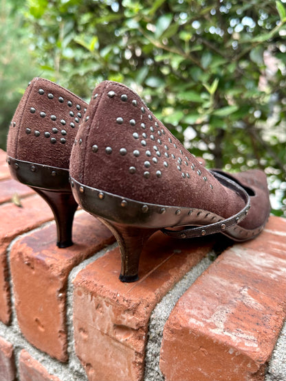 Vintage FENDI Studded Kitten Heels (8.5)