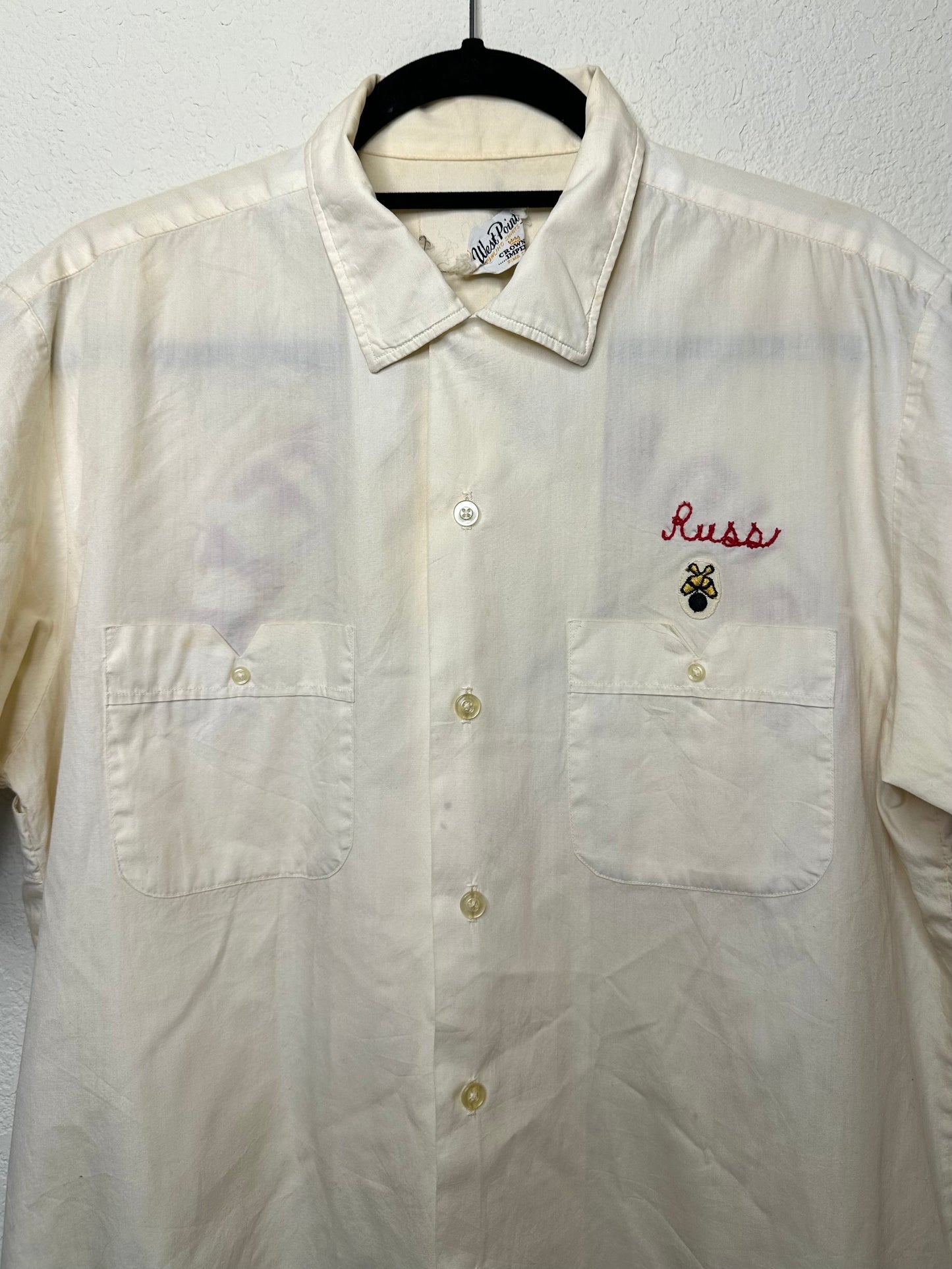50’s Custom Standard of Texas Oil Chainstitch Pima Cotton Bowling Shirt (Unisex M)