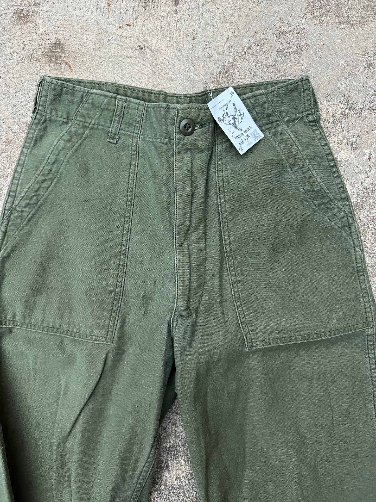 60’s US Military OG-107 Cotton Sateen Field Pants (27x28)