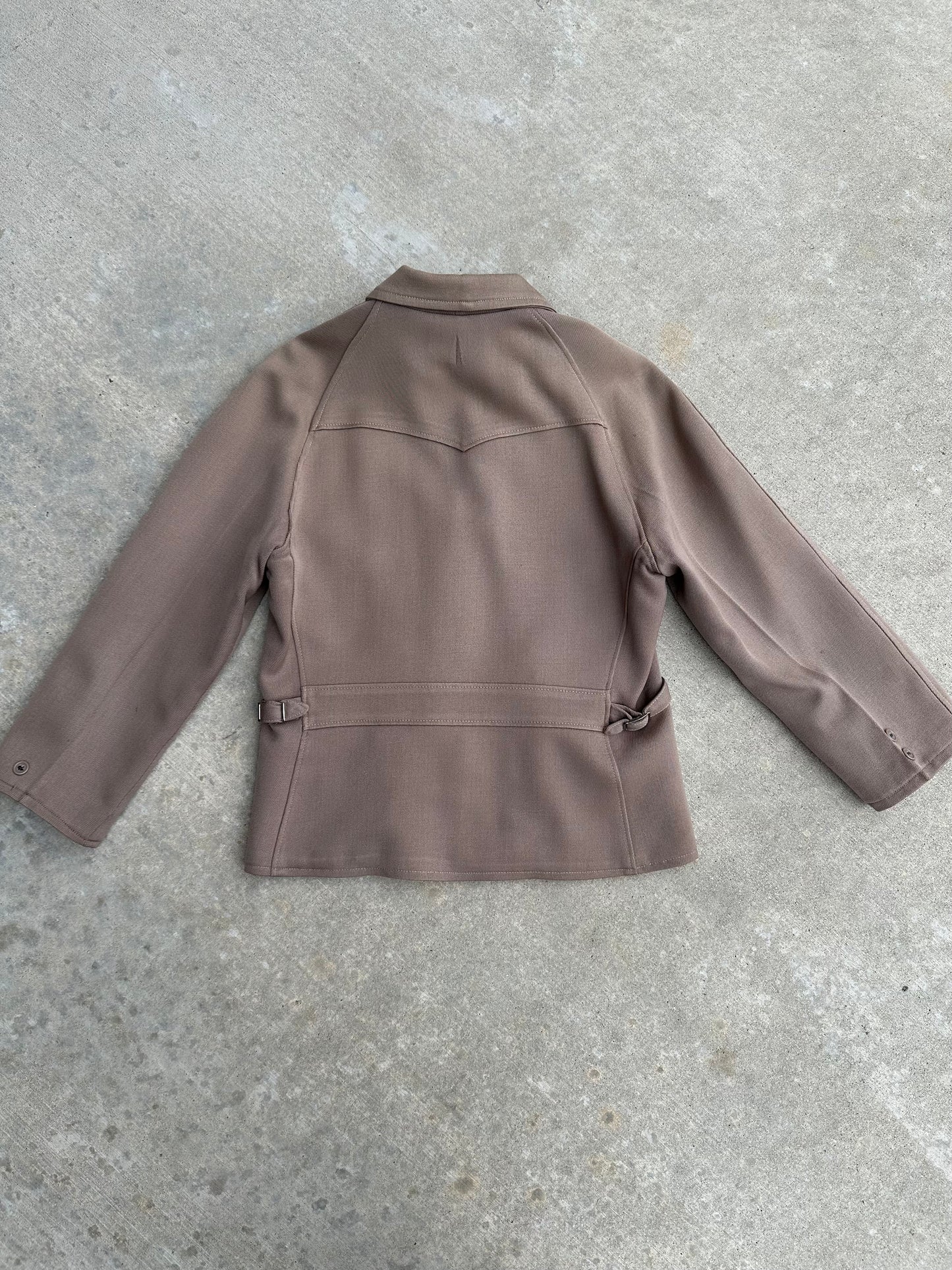 RARE 40’s Wool Gabardine Western Raglan Zip-Up Jacket (Unisex S)