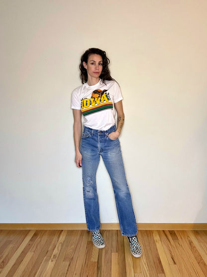 70’s Iowa Single Stitch Paperthin Tiny Tee (Women’s S)