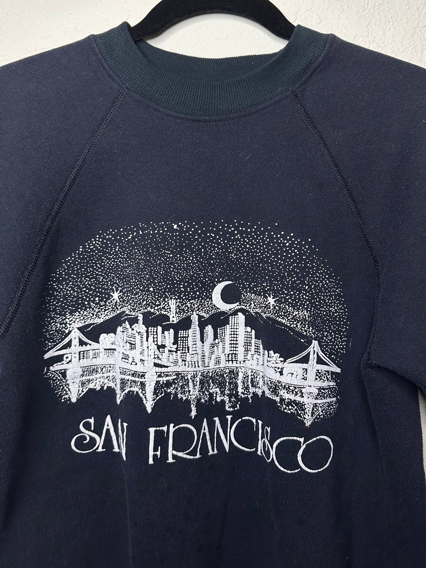 80’s Raglan San Francisco Puffy Print USA Sweatshirt (Women’s S)