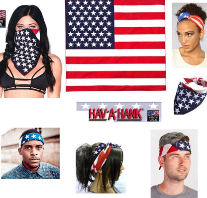 80’s American Flag Have-A-Hank Bandana USA