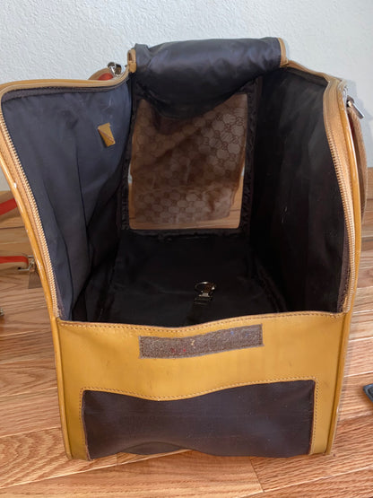 Vintage Gucci Monogram Web Dog / Pet Carrier