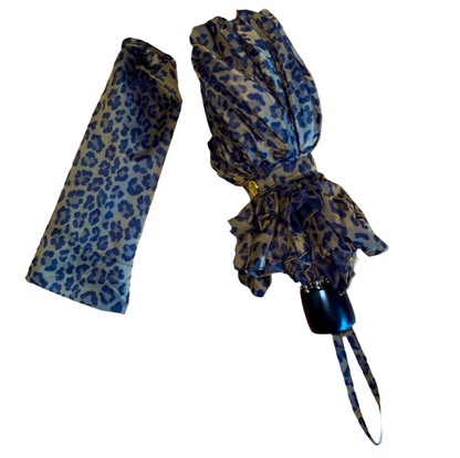 70’s Fendi Leopard Print Packable Umbrella