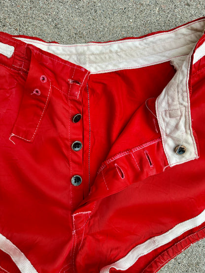 40’s Men’s Satin Padded Athletic Gym Mini Shorts (Women’s XS/S)