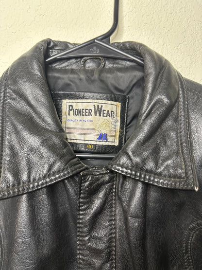 70’s Pioneer Wear Leather Western Bomber Jacket (Men’s 40/L)