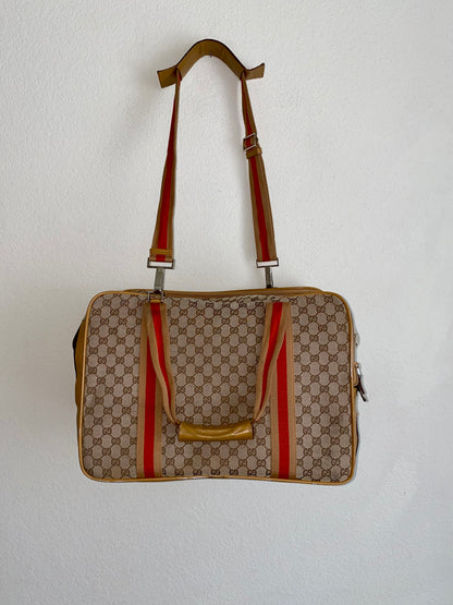 Vintage Gucci Monogram Web Dog / Pet Carrier