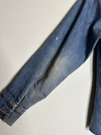 60’s LEVI’S “Big E” White Tab Denim Western Shirt Jacket (Men’s M / Women’s L)