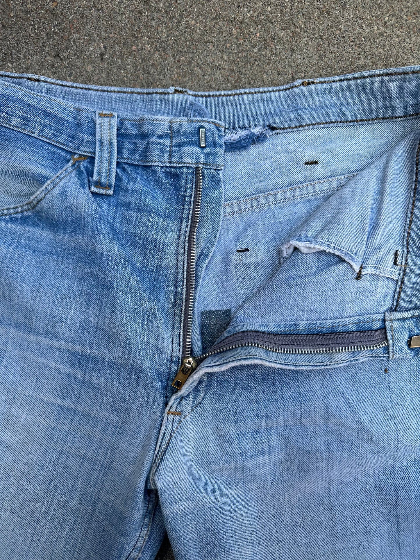 70’s Dickies Bootcut Patched Denim Twisted Seam Talon Jeans (Men’s 31x29/ Women’s 30)