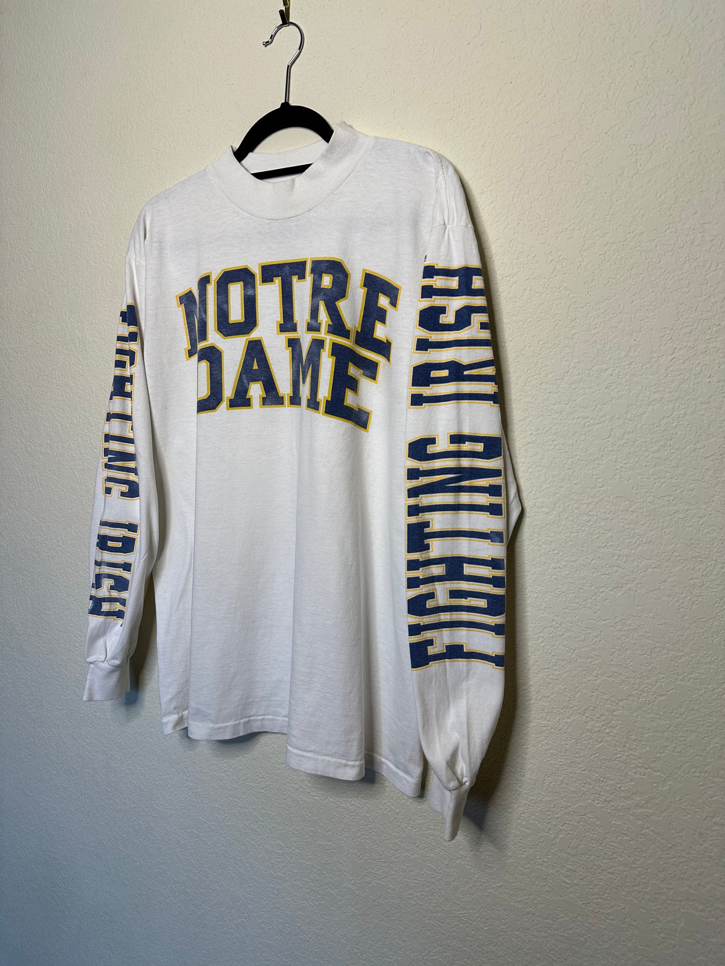 80’s Notre Dame Single Stitch Long Sleeve Tee (Unisex L)