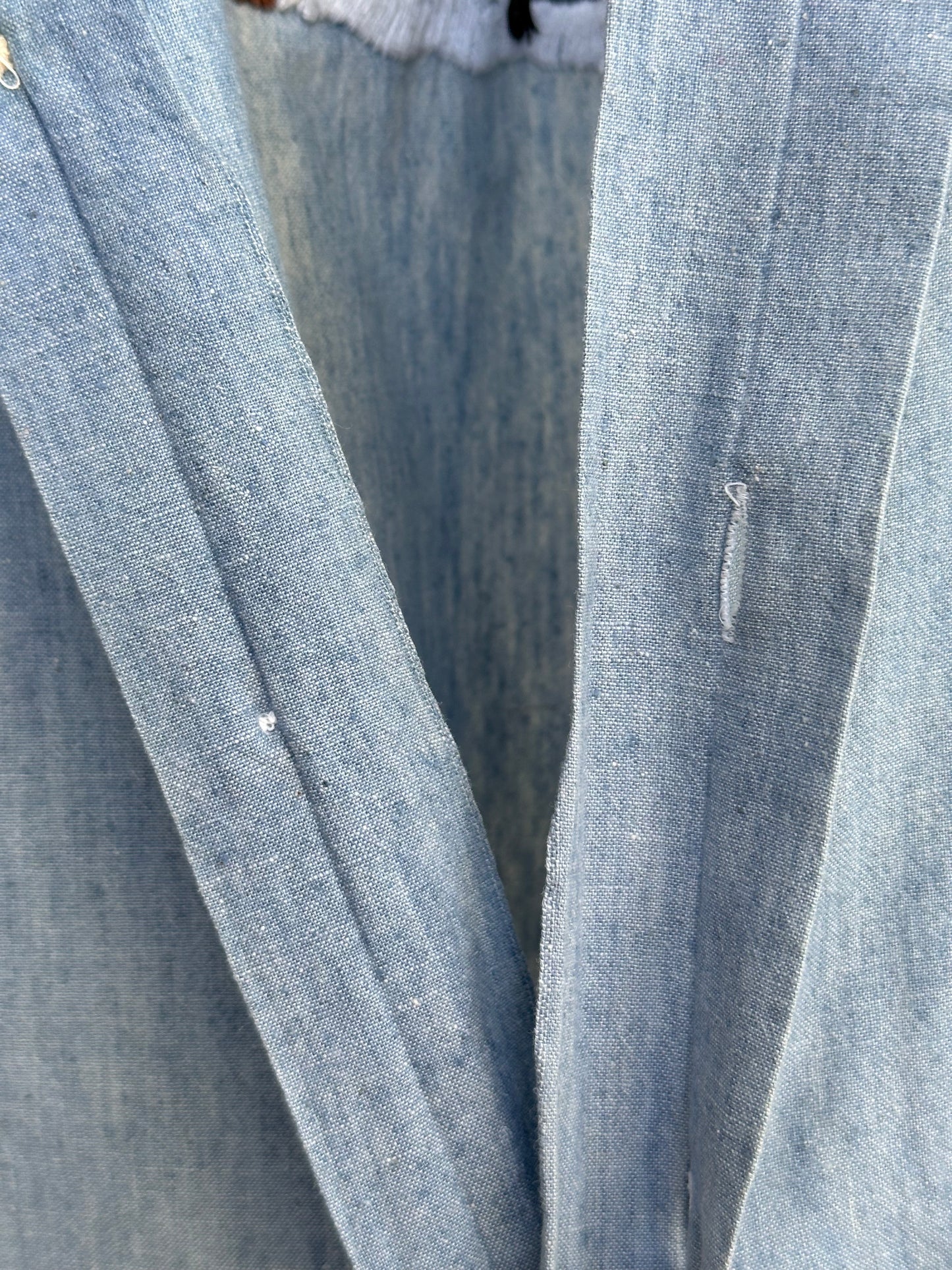 Custom Tiger Embroidered Chambray Shirt (Women’s S/M)